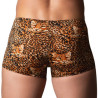 male power Boxer léopard Ring & Short Marron